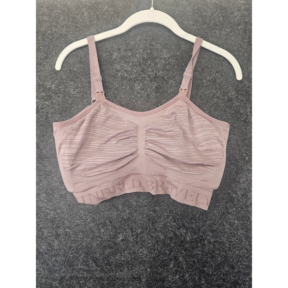 Kindred Bravely Sublime Pumping Nursing Bra Womens L Mauve‎ Hands Free Maternity